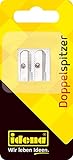 Idena 520051 - Doppelanspitzer aus Metall, Keilform, für dünne und dicke...