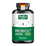 Probioc Kulturen Komplex - 25 Bakterienstämme + Inulin - 300 Mrd. KBE/g - 180...