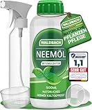 WALDBACH® Neemöl mit Emulgator [500ml] - Natürliches Neemöl für Pflanzen...