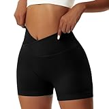flintronic Damen Gym Shorts, Stretch Fitness Hosen, V Cross Stretch Push Up Yoga...