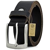 LINDENMANN Leder-Gürtel Herren 40 mm breit, Gürtel Herren Vollrindleder...
