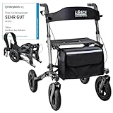 Lösch Reha Mobility Rollator faltbar & leicht mit Sitz I Preis-/Leistungssieger...