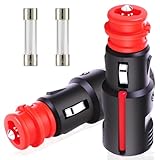 XEIYEI Zigarettenanzünder Stecker Auto 12V Stecker 2 Stk KFZ Sicherheits...