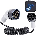 EVify Typ 2 Spiralladekabel 22kW 5M 32A für Elektroauto & Hybrid inkl....