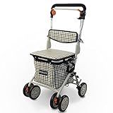 Mobiclinic®, Einkaufstrolley Rollator, Gehwagen mit großer Einkaufstasche und...