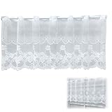 Scheibengardinen, 1 Stück transparent Jacquard gardine mit Blumen, Gardine...