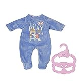 Baby Annabell Little Strampler blau, Puppen-Anzug mit Kleiderbügel für 36 cm...
