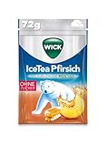WICK IceTea Pfirsich Hustenbonbons mit kühlendem Menthol und Mate-Extrakt, ohne...