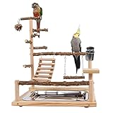 WishesMar Wellensittich Spielplatz Vogel-Spielplatz mit Feeder-Cup Spielzeug...