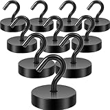 Neosmuk Magnethaken schwarz,30kg Magnet Haken Extra Stark für Spind...