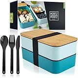 Moritz & Moritz Bento Box Kinder in Blau – Perfekte Lunchbox für Kinder und...