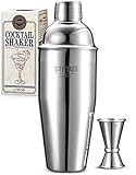 Cocktail Shaker, STNTUS 750ml Cocktailshaker, Bar Zubehör, Cocktail Mixer mit...