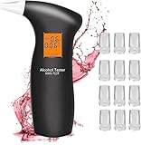RUTIDA Alkoholtester, Alkoholmessgeräte Polizeigenau mit 12 Mundstücken,...