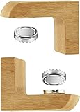 2 Stück VeoryFly Magnetischer Seifenhalter aus Holz für Duschwand, Magnet...