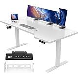 JUMMICO HöHenverstellbarer Schreibtisch 160 x 70 cm L-Förmiger Schreibtisch...
