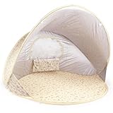 Bieco Ella Pop-up Strandmuschel Vintage Flowers | UV-Schutz 40+ | Strandmuschel...