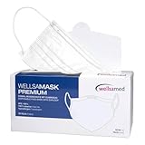 Wellsamed Wellsamask 50 Stück medizinischer Mundschutz Type IIR mit Gummizug,...