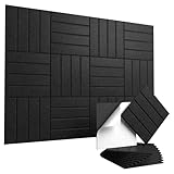 Vieshful 20 Stück Akustikpaneele Selbstklebend – 30x30x1cm...