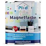 Plid® Magnetfarbe Extra Stark Anthrazitgrau [überstreichbar] - Magnetische...