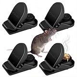Mausefalle 4er Set Mausefalle Schlagfalle Rattenfalle, Wiederverwendbar Mouse...