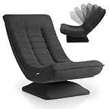 Juskys Relaxsessel Korsika - Ergonomisch & 360° drehbar, klappbar mit 5-lagiger...