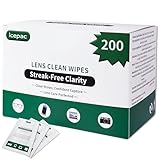 Icepac Brillenreinigungstücher 200 Stücke Einzelverpackung Schnelltrocknend...