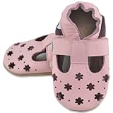 Baby Sandalen - Lauflernschuhe - Krabbelschuhe - Babyschuhe - Rosa Blumen 12-18...