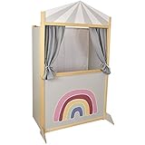 Meppi Kaspertheater Regenbogen grau/Natur - Puppentheater aus...