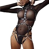 Limmion Leder Harness Damen Punk Body Harness Fetisch Körper Bondage Geschirr...