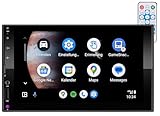 CREASONO 2DIN Radio: 2-DIN-Autoradio mit Wireless Apple Carplay & Android Auto,...