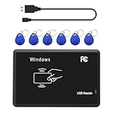 125Khz EM4100 USB RFID ID Kartenleser AYWHP Swipe Kontaktlos Card Reader mit LED...