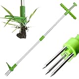 Unkrautentferner Länge 100cm,mit DREI Kiefer und Edelstahl-Pedale für...