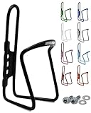 Flaschenhalter Fahrrad Schwarz aus Aluminium Extra Verstärkt für Rennrad MTB...