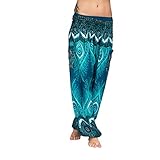 Mienloco Damen und Herren Haremshose Aladinhose Pumphose (S/M bis 1,70m, Petrol)