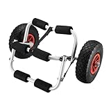 Wiltec Faltbarer Alu Kanuwagen bis 45 kg, Transportwagen für Boote, Kanus und...