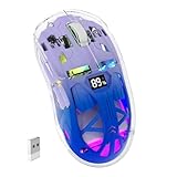 ZIYOU LANG x FREEWOLF Kabellose Gaming Maus, PixArt PAW3212 Dual Mode...