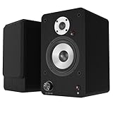 Aktive Bluetooth Regallautsprecher Paar - HiFi Lautsprecher 100W RMS - USB/AUX/Optischer Eingang/Koaxialeingang/RCA-Eingang - 4' Mittelbass & 1' Hochtöner - Kompakter Regallautsprecher - Schwarz