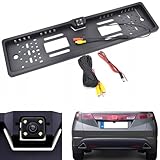 Retoo Nummernschildhalter mit 170° Rückfahrkamera, Kennzeichen, IP68,...