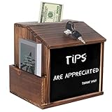 LYPPUL Spendenbox Abschließbar, Briefkasten zur Wandmontage, Holz Vorschlagsbox...