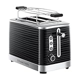 Russell Hobbs Toaster [für 2 Scheiben] Inspire Schwarz mit hochwertiger...