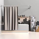 Misounda Duschvorhangstangen L Form Ecke Halterung 70-100x110-170cm, Bohren...