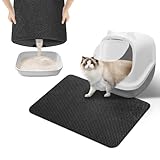 Phantasy Katzenklo Matte 30 * 45 CM, Schwarz Katzenstreu Unterleger Waben Design...