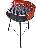 RILOOP Festival Holzkohlegrill 36x36x55cm Rundgrill Standgrill Camping Garten...