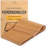 Backpapier Zuschnitte, 120 Stück Pergamentpapier zum Backen - Halbblechpfannen...