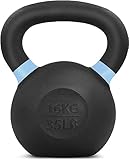 Yes4All QCG3 Pulverbeschichtetes Kettlebell aus Gusseisen, 16 kg