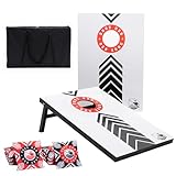 Offizielles Cornhole Set 90x60 - Red Zone - 2 Bretter - 2x4 Taschen (90x60 MDF...