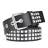 XIABYAYU Nietengürtel, Punk Ledergürtel, Gürtel Herren Nietengürtel,...