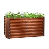 blumfeldt Rust Grow Hochbeet Gartenbeet, verzinktes Stahlblech, Materialstärke:...