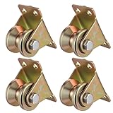 4 Stück Umlenkrolle Stahlseil, Umlenkrollen für Seile V-Nut Seilrollen,...