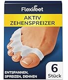 FLEXIFEET Zehenspreizer für alle Zehen, 6 Stk Zehentrenner Herren Damen...